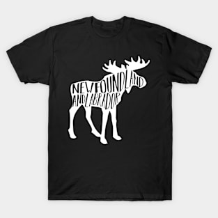 NFLD Moose Silhouette || Newfoundland and Labrador || Gifts || Souvenirs || Clothing T-Shirt